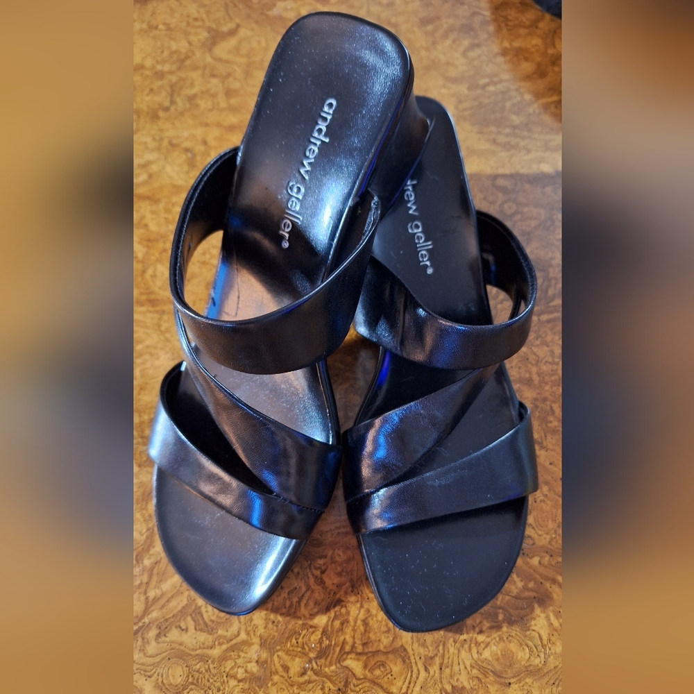 Andrew Geller Black Heels with Sleek Design